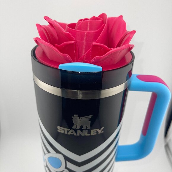 3D Rose Tumbler Topper that fit the new Barbie x Stanley 1959 Original lids - Picture 3 of 10